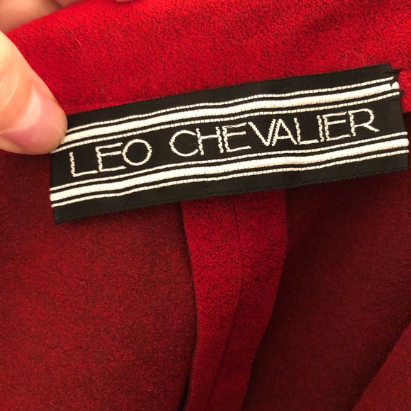 Vintage red suede skirt - Picture 3 of 4